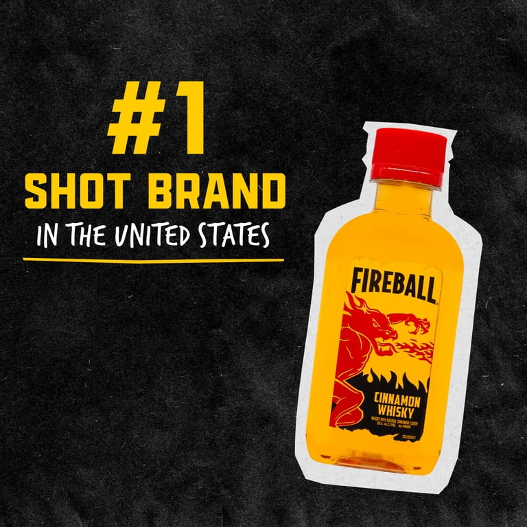 Fireball Cinnamon Whiskey, 100ml Plastic Bottle, 33% Alcohol