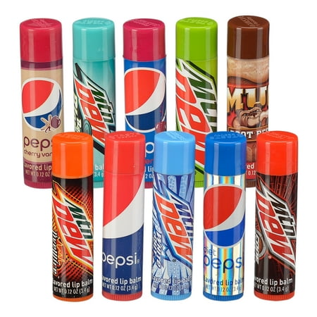 Pepsi Cola Soda Flavored Lip Balm Variety Pack, 10 Pieces ($9.99 Value)