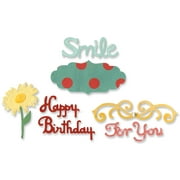 Sizzix Sizzlits Die Set 3/Pkg 3.75"X2.5"-Card Phrases #3, Pk 1, Sizzix