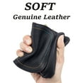 thumbnail image 2 of Small Leather Wallet for Women Pebbled Minimalist Purse for Men with Credit Card Holder and Coin Pocket Soft Genuine Leather, Black, 2 of 5