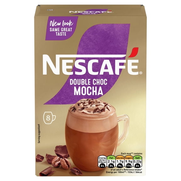 Nescafe Double Choc Mocha Instant Coffee 8 x 20.9g Sachets 167.2g (pack of 6)