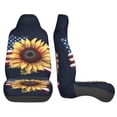 thumbnail image 4 of KAKALAD Sunflower American Flag 01 Car Seat Covers Set Vehicle Front Seats Protector 2 Pcs, 4 of 9