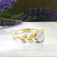 thumbnail image 7 of Gem Stone King 18K Yellow Gold Plated Silver Ring Set with Moissanite (1.11 Cttw), 7 of 7