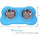thumbnail image 2 of Cuencos para perros y gatos Cuencos dobles de acero inoxidable para comida y agua para perros con alfombrilla de silicona antideslizante antideslizante, cuencos para comederos de mascotas Tazón pequeño para cachorros para perros pequeños Gatos Azul BANYUO Electrónica, 2 of 6