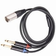 thumbnail image 3 of Dual 1/4 inch to XLR Male Y Splitter Cable, 3Pin Male XLR to Dual 6.35mm TS Mono Plug Microphone Audio Converter Adapter, 3 of 10