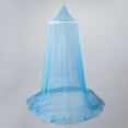 thumbnail image 1 of Graflsoa Baldaquin Rond Suspendu pour Lit Simple, Lit de Bébé, Usage Intérieur et Extérieur, Moustiquaire en Polyester, 60x250x850 cm, Bleu, 1 of 6