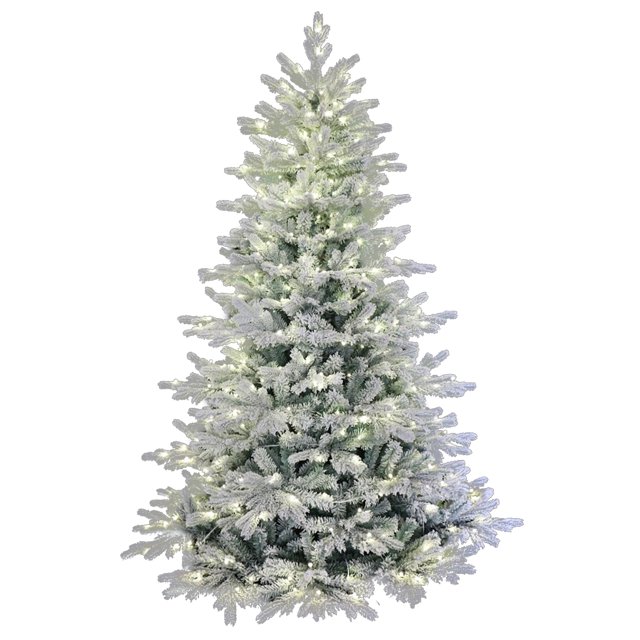 Holiday Stuff Company 5 Foot Prelit Snow Angel Blue Spruce Flocked Tree