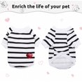 thumbnail image 2 of AURORA TRADE Pet Dog Striped Tee Shirt for Dogs Medium Dog Clothes French Bulldog Clothes Terrier Clothes for Small Dogs, 2 of 8