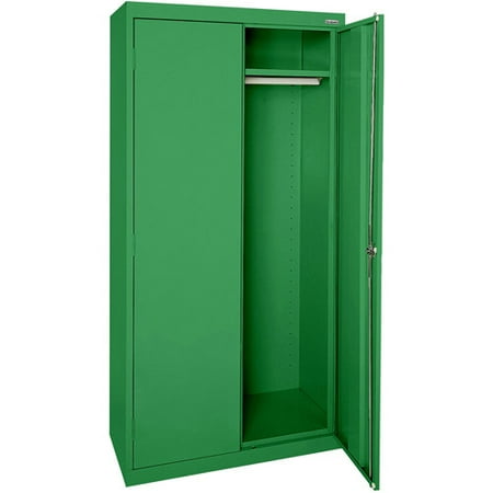 Elite Series Wardrobe Cabinet with Adjustable Shelf, 36"W x 24"D x 72"H, Primary Green