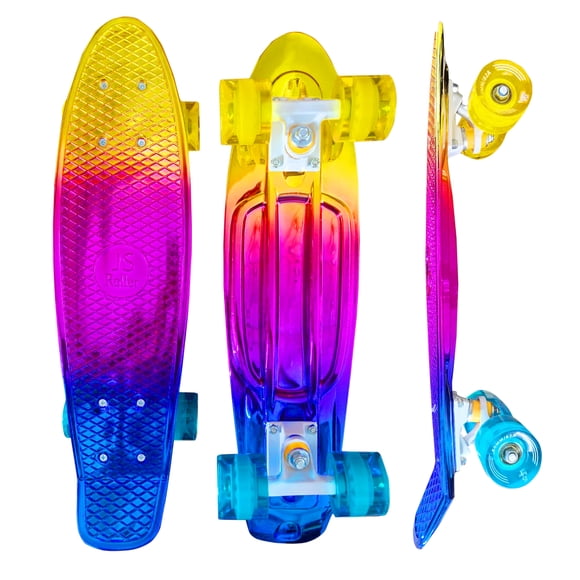 JS Roller Patineta penny board metálica de 22 pulgadas para niños, adultos con llantas de goma y superficie antiderrapante Tailandia