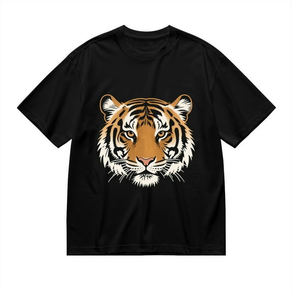 Black T Shirts for Men, Tiger, Graphic 1 Mens Graphic Tees, 24827663,S
