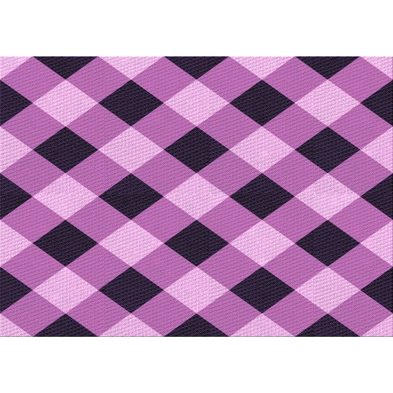 Ahgly Company Indoor Rectangle Patterned Dark Magenta Purple Area Rugs, 7' x 10'