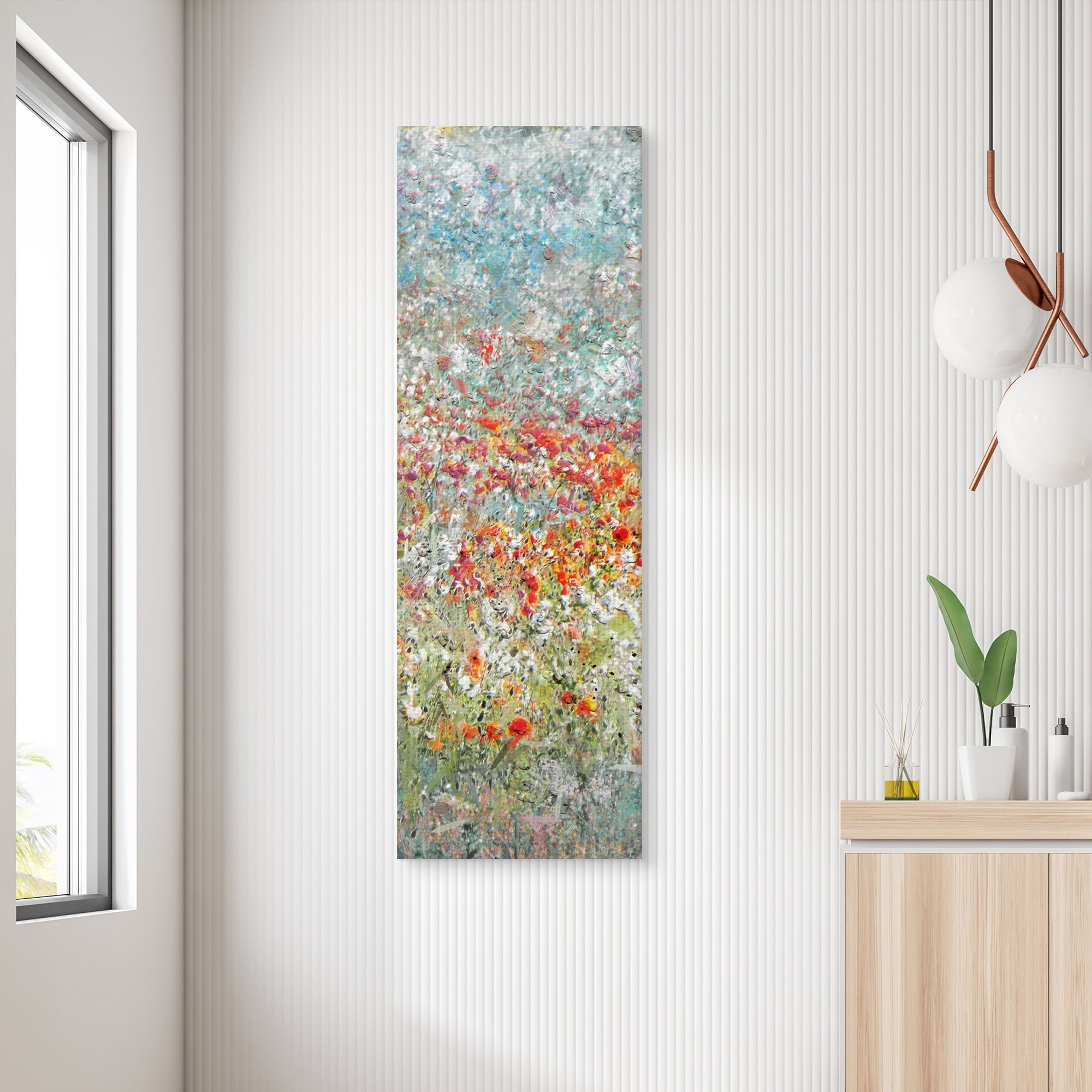 Flower Field Panel II by Studio Arts Canvas Art Print