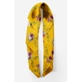 thumbnail image 2 of Bimba Gold Leaves & Faith Rose Floral Pure Silk Printed Head Bandanas Summer Neck Wrap Scarf 40 x 80 Inches, 2 of 6
