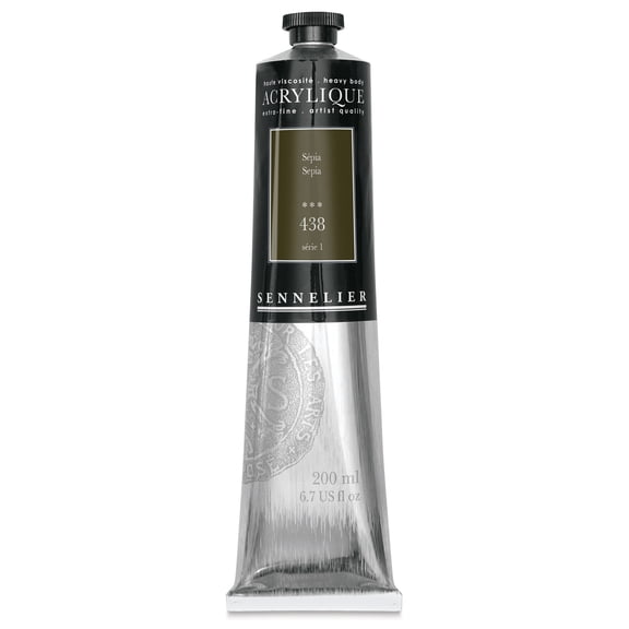 Sennelier Extra-Fine Artist Acryliques - Sepia, 200 ml tube