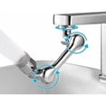 thumbnail image 5 of Extensor de grifo giratorio universal MAGIC, adaptador de grifo con boquilla de agua con brazo robótico giratorio de gran angular de 1080°, aireador de grifo, filtro contra salpicaduras de grifo de, 5 of 5