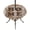 Brown Gray, variant on Round Outdoor Tablecloth with Umbrella Hole and Zipper, Vintage Farmhouse Tablecloth with Elastic Waterproof, Retro Home Text Country Star Wooden Patio Table Covers for 36" - 44" Picnic Pool Tables