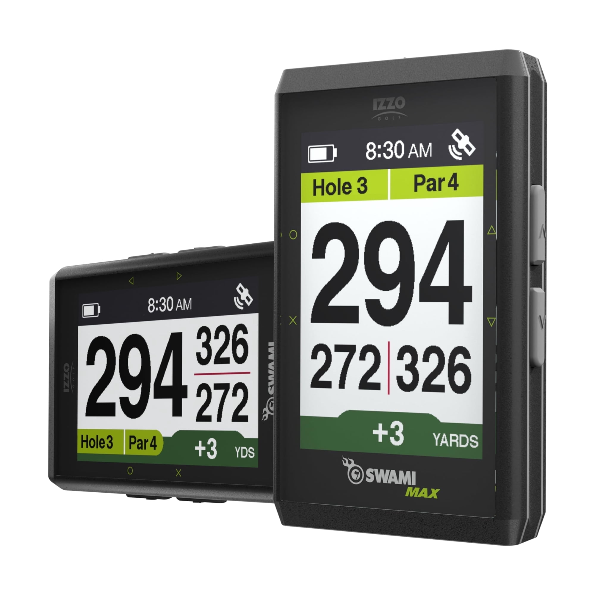 IZZO Golf Swami MAX Golf GPS Rangefinder, with Extra-Large, Color Display and Magnetic Cart Mount, 480 x 272