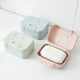 thumbnail image 3 of Matsuzay Caja de jabón de viaje a prueba de agua, soporte para baño, con tapa a prueba de fugas, bloqueable, plástico encantador Juegos de accesorios de baño Azul, 3 of 6