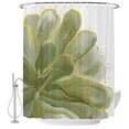 thumbnail image 2 of Sage Green Gold Waterproof Fabric Shower Curtain,Aesthetics Flower Boho Watercolor Art Waterproof Fabric Shower Curtain for Bathroom Curtains Bathtubs Shower Curtains with 12 Hooks Small 36x72in, 2 of 8