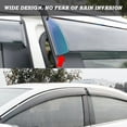 thumbnail image 4 of Xotic Tech 4x Smoked Tinted Chrome Window Sun Wind Rain Snow Guard Air Deflectors Visors Trims Compatible with Toyota Camry 2018-2022, 4 of 9