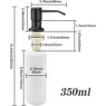 thumbnail image 2 of Kitchen Sink Soap Dispenser, 350ML Kitchen Stainless Steel Built-In Detergent Dispenser, Refillable Soap Dispenser with 360° Rotating Pump (Matte Black), 2 of 4