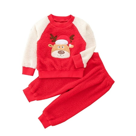 

Aunavey Kids Toddler Infant Baby Boys Girls Winter Outfit Christmas Elf Sweatshirt Pants Xmas Clothes Set