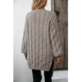 thumbnail image 6 of KOITHOT Womens Open Front Cardigan Fashion Button Down Cable Knit Casual Outwear Coats, 6 of 8