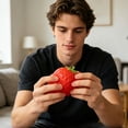 thumbnail image 3 of Strawberry Squishy Stress Toy Slow Rising, Soft Sensory Fidget for Kids Adults, Portable Calming Decompression 1 Pack, 3 of 6