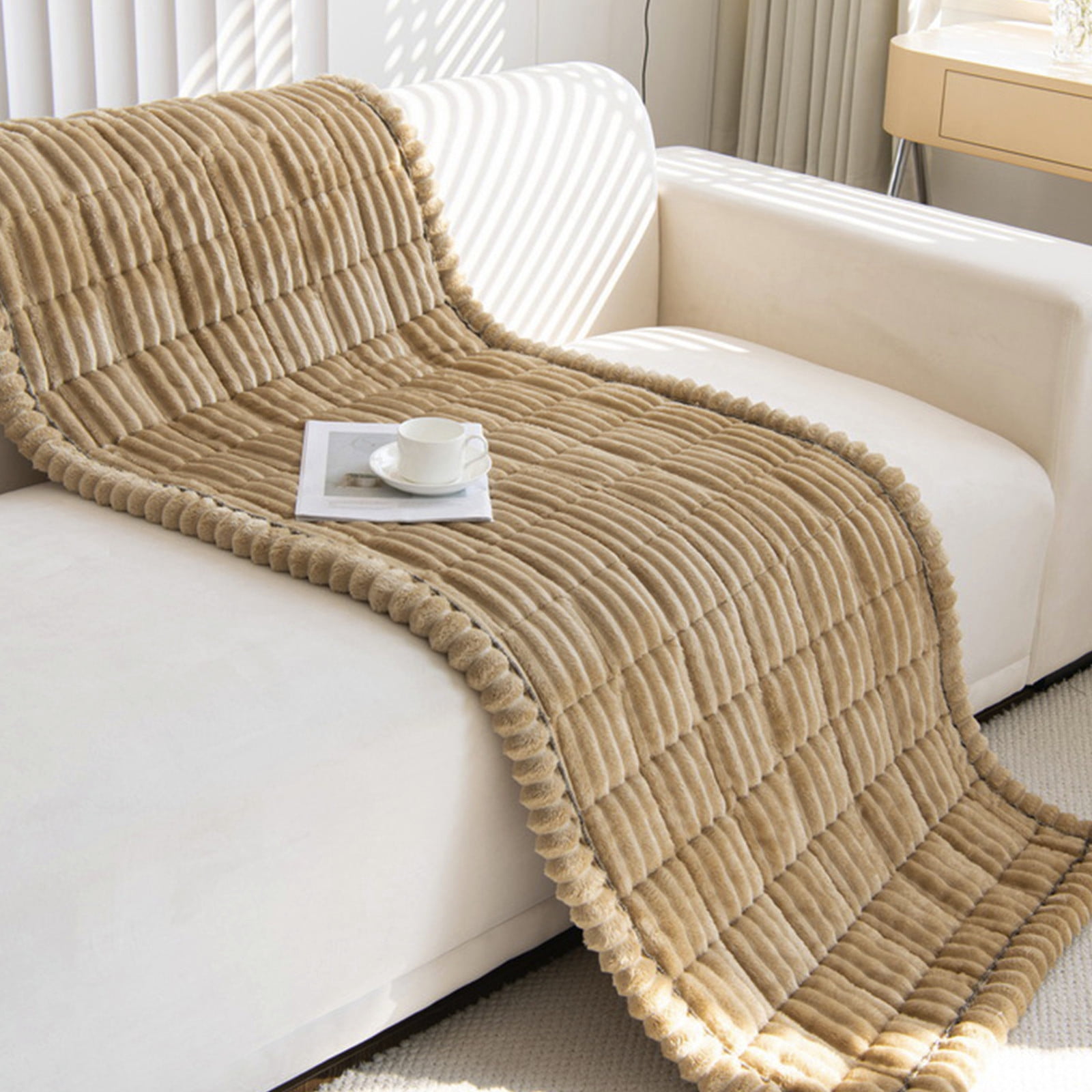 kchsji Sofa Cushion Cover, Soft Non Slip Fuzzy Couch Protector for Dogs and Pets, Washable Thick Furniture Slipcover Cushion, Durable Anti Pilling Couch Pad for Living Room Sofa Bed and Home Decor