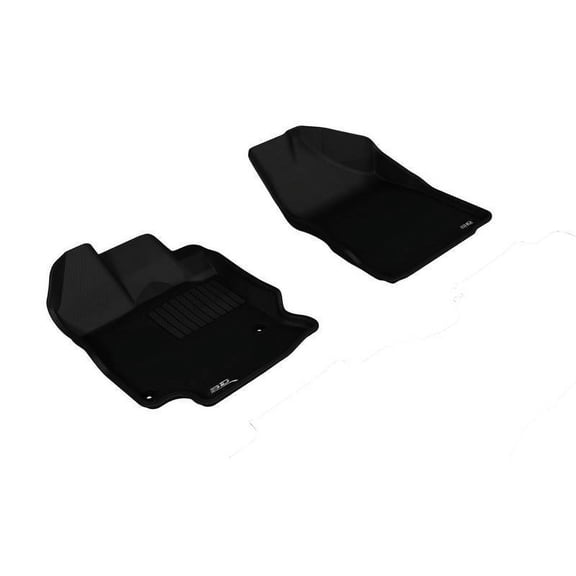 3D MAXpider 2012 Fits Toyota Venza 1st Row 1st Row Black Kagu Carbon Fiber Embossed Pattern Floor Mat L1TY13311509