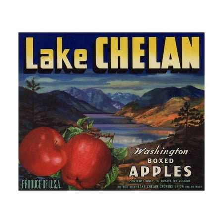 Warshaw Collection of Business Americana Food; Fruit Crate Labels, Lake Chelan Growers Union Print Wall
