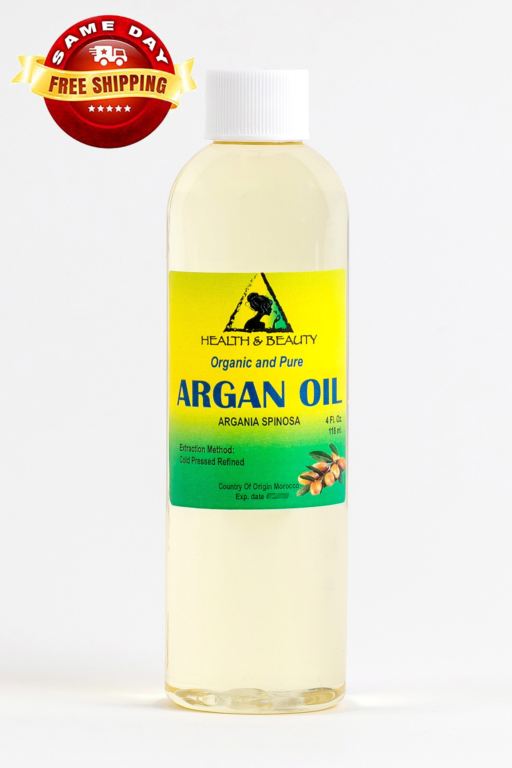 Argan Oil Refined Organic Moroccan Cold Pressed Premium Hair Oil 100% Pure 4 oz
