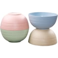 thumbnail image 4 of Sustainable Dining Bowls, Food Safe Material Lightweight & Unbreakable Cereal Bowls Set of 4, Microwave & Dishwasher Safe, Perfect for Cereal Soup and Rice, BPA Free, Healthy & Eco-friendly (Colorful), 4 of 7
