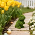 thumbnail image 6 of 5.5in Easter Flocked Bunny Figurine (Green) â Rabbit Statue for Home/Garden Decor, 6 of 8