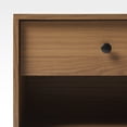 thumbnail image 5 of Kepooman Farmhouse Nightstand Side Table with Drawers, Wooden Rustic End Table with Open Shelf, Tall Bedside Table,Brown, 5 of 6
