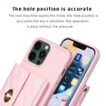 thumbnail image 4 of for iPhone 11 Pro Max Crossbody Wallet Case, Elegant Premium PU Leather Shoulder Strap Lanyard Cover with Metal Lock Button Card Slots Soft Silicone Shockproof Case,Pink, 4 of 6