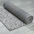 thumbnail image 6 of Ottomanson Diagona Geometric Cubes 3x10 Runner Rug, 2'7" x 9'10", Gray/Ivory, 6 of 7