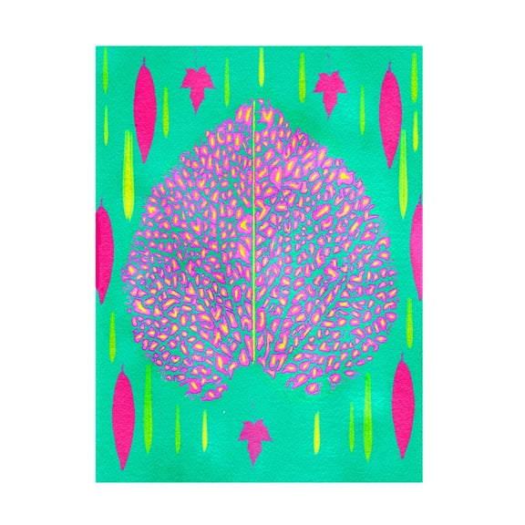 Trademark Fine Art giovanna nicolo Leaves In Pink Canvas Wall Art