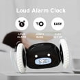 thumbnail image 2 of CLOCKY Reloj despertador extra súper ruidoso para personas que duermen mucho, adultos, niños, adolescentes, dormitorio, mover, saltar, correr, fácil de configurar, reloj despertador digital inteligent, 2 of 5