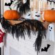 thumbnail image 1 of Guirnalda de hojas artificiales colgantes de Halloween, hojas de otoño, enredaderas florales de otoño, decoración de Acción de Gracias para el hogar, boda, fiesta, guirnalda, tenedor, Norfolk, plástic, 1 of 7
