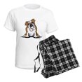 thumbnail image 4 of CafePress - Brown White Bulldog Women's Light Pajamas - Women's Short Sleeve Print T-Shirt and Pants Light Cotton Pajama Set, 4 of 7