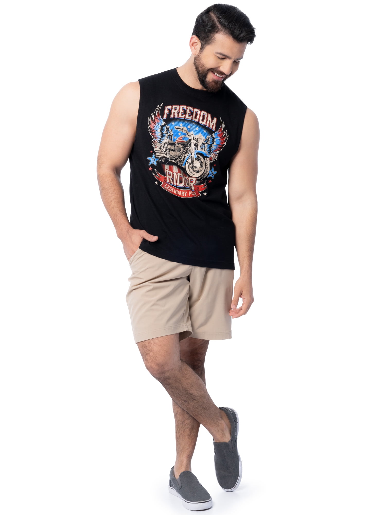 Way to Celebrate Men's & Big Men's 4th of July Americana Graphic Muscle Tank, Sizes S-5XL