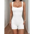 thumbnail image 2 of Women'S One Piece Jumpsuits Short Bodysuit Workout Rompers Summer Outfits Gym Yoga Beach 2025 Cream White L, 2 of 5