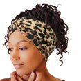 thumbnail image 4 of CHENjy Knotted Headband For Women, Brown Hair Band For Washing Face, Elastic Turban Headbands, Printed Stylish Hair Wrap, Comfortable Cloth Headwear for Casual Sports Daily Wear, 4 of 7