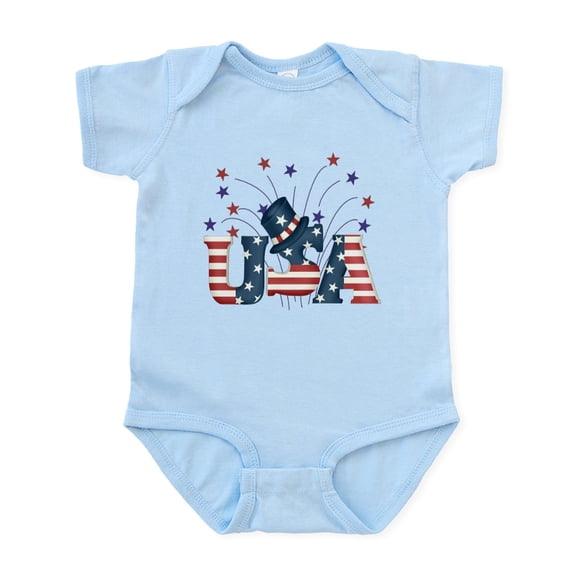 CafePress - USA Fireworks Infant Bodysuit - Baby Light Bodysuit, Size Newborn - 24 Months