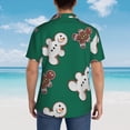 thumbnail image 6 of Fotbe Gingerbread Snowman Cookies Hawaiian Shirt For Men Unisex Summer Beach Casual Short Sleeve Cotton Linen Button Down Shirts-X-Large, 6 of 9