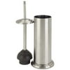 Bath Bliss Toilet Plunger with Decorated Rim, Stainless Steel