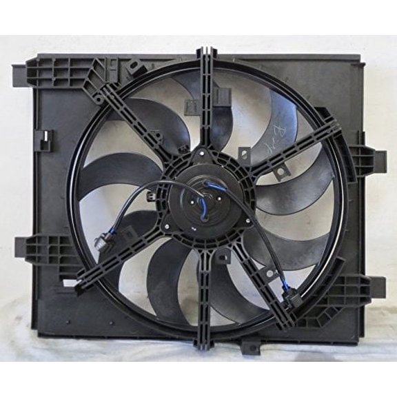 Dual Radiator and Condenser Fan Assembly - Pacific Best Inc. Fit/For NI3115144 11-14 Nissan Juke - With Fan Control Module