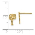 thumbnail image 3 of Real 14kt Yellow Gold Palm Tree Post Earrings; for Adults and Teens; for Women and Men, 3 of 3